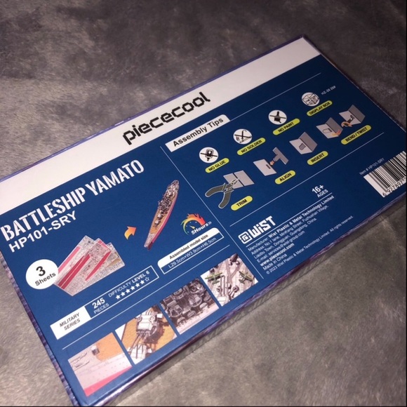 Piececool 3D Metal Puzzle Military Watercraft,Yamato Battleship Building Kit - Picture 2 of 14